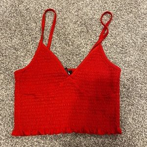 bright red cami